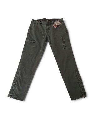 Gramicci Quincy Pant Women's 8 Grey Shadow Utility Cargo Zip Ankle NWT
